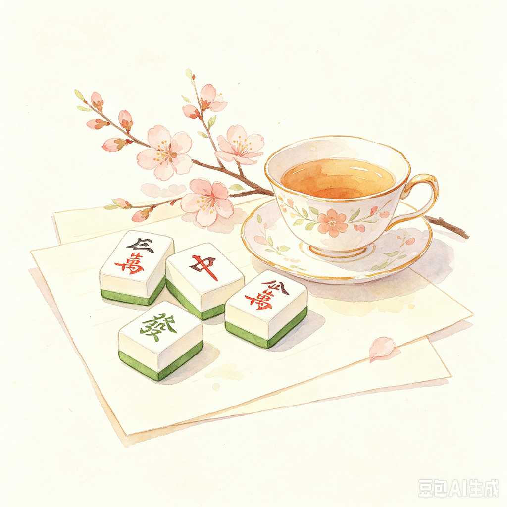 blue mahjong tiles